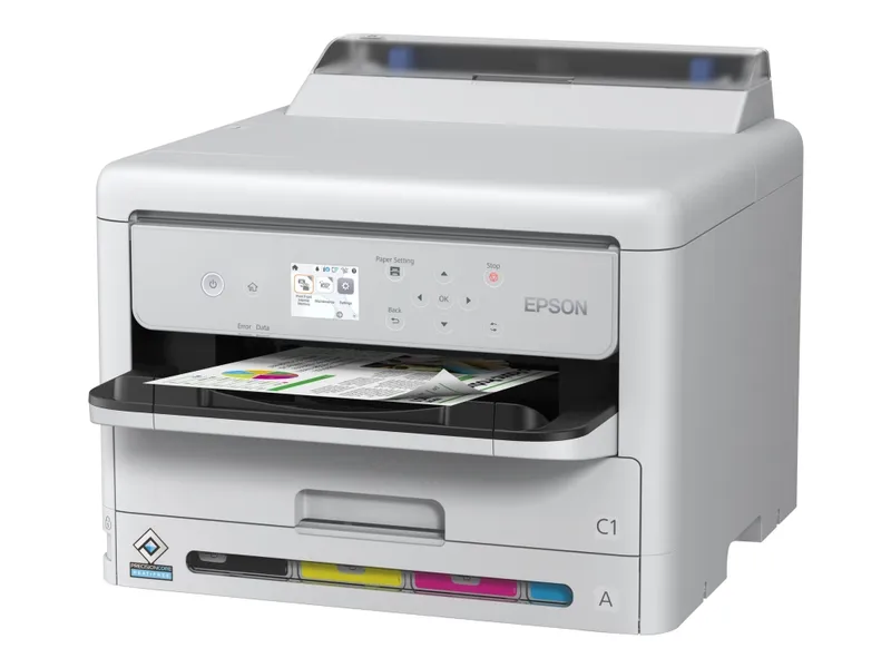 Epson WorkForce Pro WF-C5390DW – Skrivare – färg – Duplex – bläckstråle – A4/Legal – 4800 x 1200 dpi – upp till 25 sidor/minut (mono)/upp till 25 sidor/minut (färg) – kapacitet: 330 ark – USB, Wi-Fi, Gigabit LAN