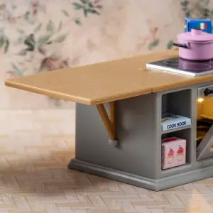 Lundby dockhusmöbler kök spis & kylskåp med belysning