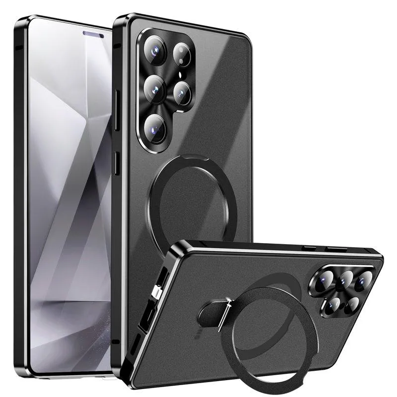 Mobilskal för Samsung Galaxy S26 Ultra Magnetiskt Kickstand PC – Svart