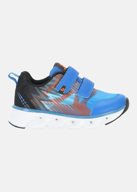 Leaf Skalka Blinkande Sneakers, Blå/Orange, 32