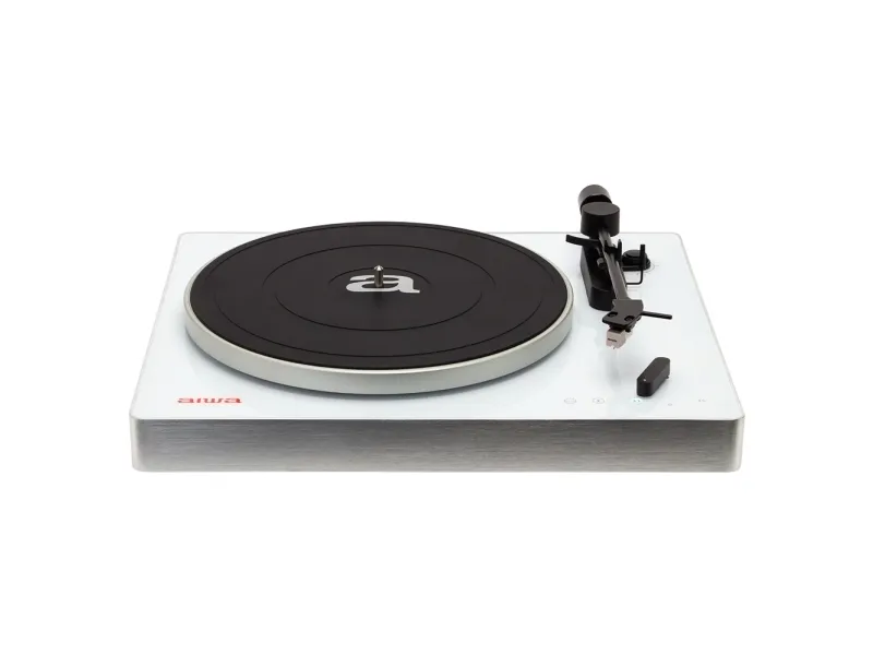 Aiwa APX-680BT/WT, Remdriven skivtallrik, Automatisk, Vit, Metall, 33 1/3,45 RPM, mm