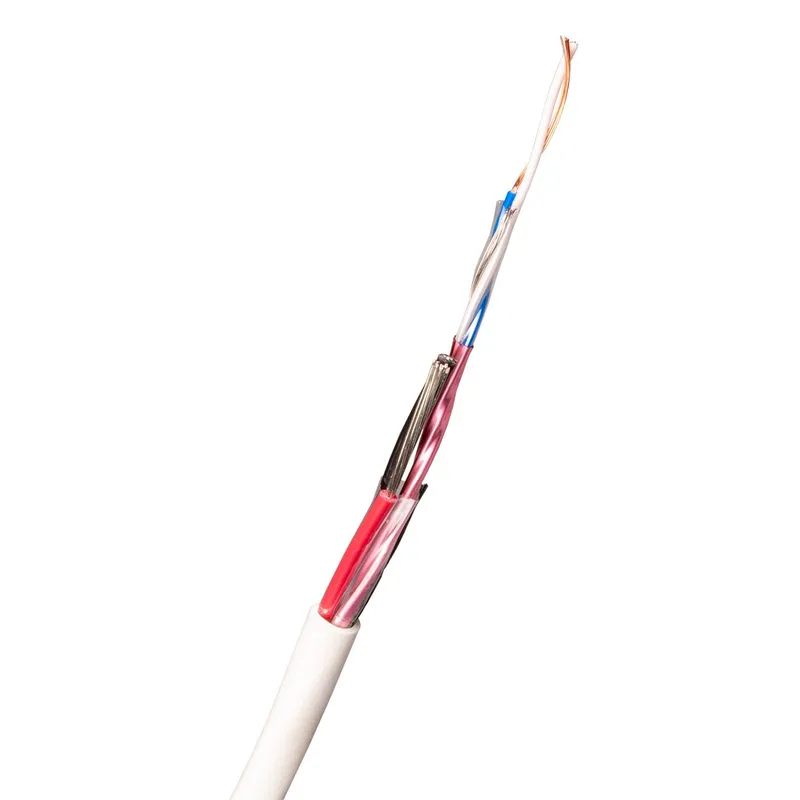 Nexans FLAQQBR Larmkabel 6.5 mm ytterdiameter, vit 500 m, bobin