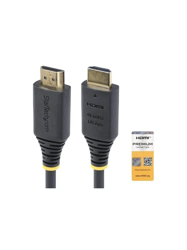 StarTech.com 1.6ft (50cm) Premium Certified High Speed HDMI Cable 4K60Hz - HDMI cable with Ethernet - 50 cm