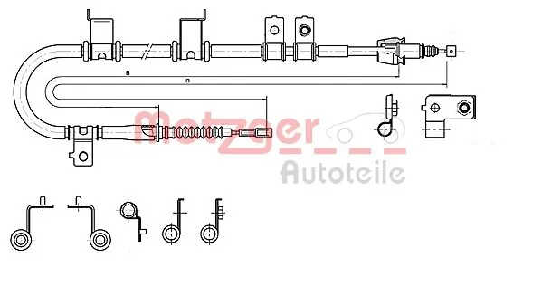 Handbromsvajer METZGER 17.2575