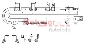 Handbromsvajer METZGER 17.2575