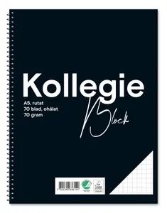 Kollegieblock FW A5 70g 70bl rut oh 5st