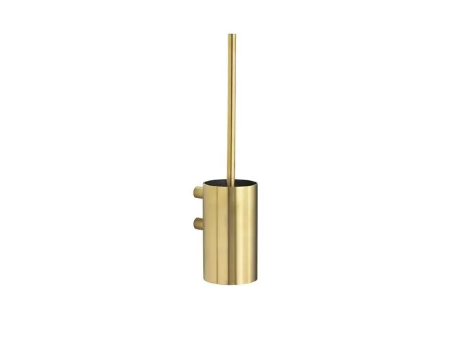 Pressalit Toilet brush til wall brushed brass