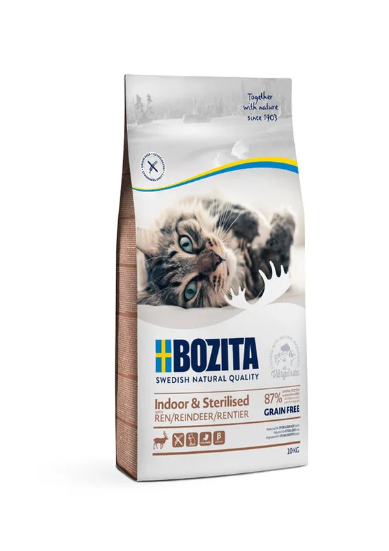Bozita Indoor & Sterilised Grain Free Reindeer Torrfoder till Katt (#2319)