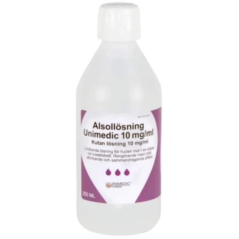 Unimedic alsollösning 10 mg/ml 250 ml