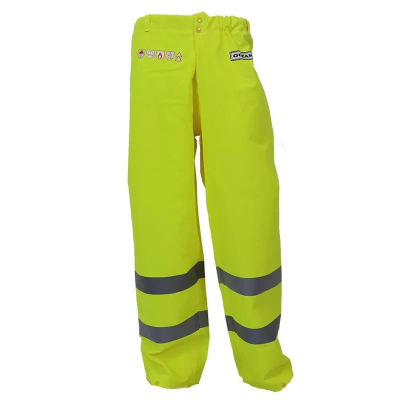 Ocean Abeko Coulomb Premium Regnbyxa flamvarsel, gul 8XL