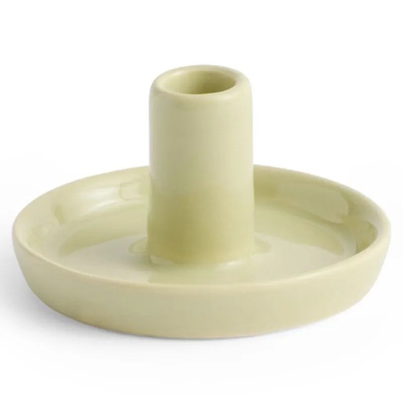 HAY Disc ljusstake Soft pistachio, Ø7×4 cm