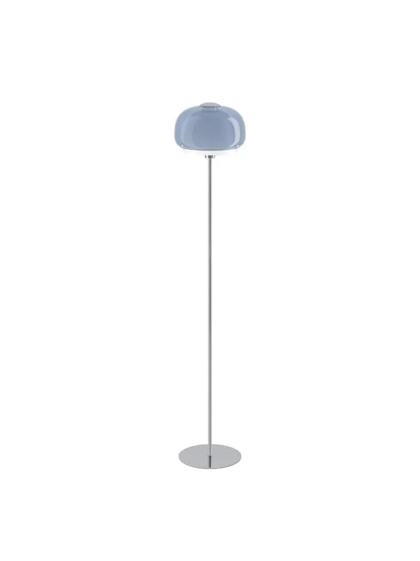 Eglo Belomontejo Golvlampa H1575 E27 Fotbrytare. Krom/Vit/Blå