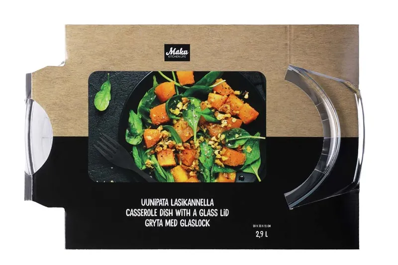 Maku Gryta med glaslock 1,8 liter