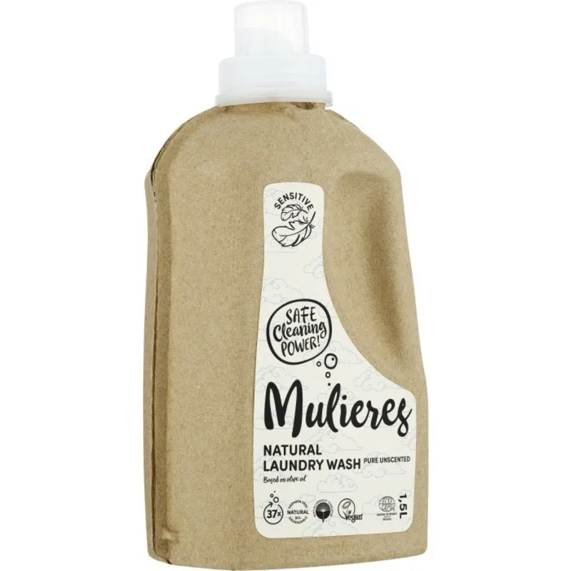Mulieres Naturligt Tvättmedel, 1.5 L, Pure Unscented