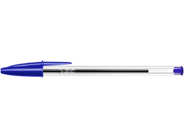 BIC Cristal, Klämma, Kulspetspenna, pinnformad, Blå, 50 styck, Medium