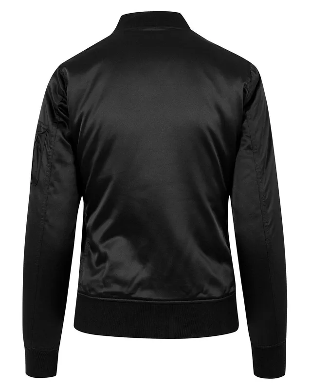 Urban Classics Bomberjakke i Satin Svart