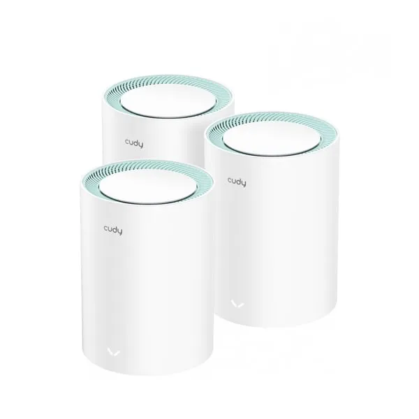 Cudy M1300 3-PACK mesh Wi-Fi-system Dual-band (2,4 GHz / 5 GHz) Wi-Fi 5 (802.11ac) Vit 2 Intern