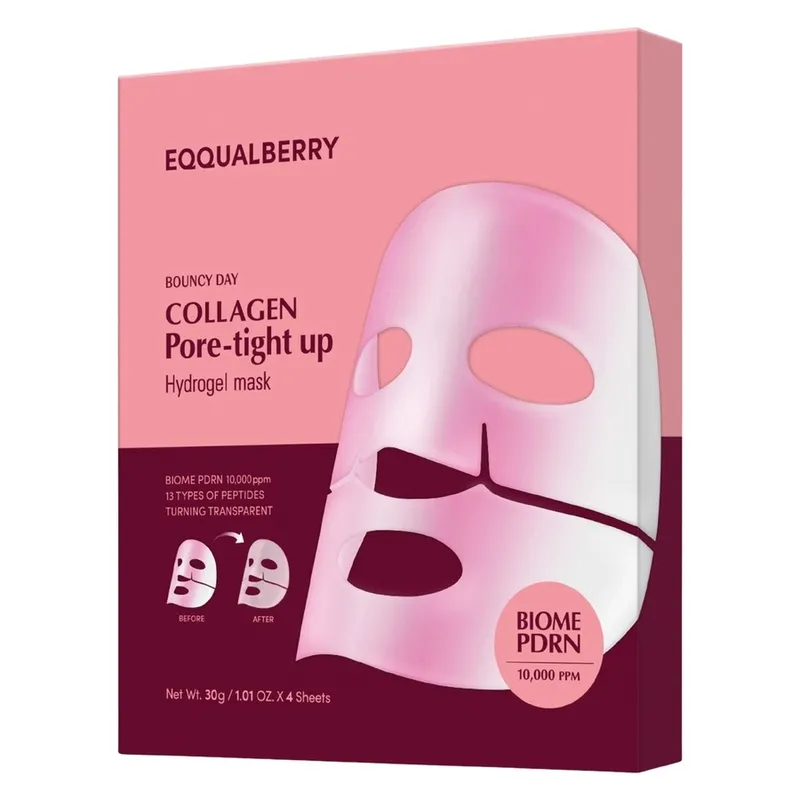 Eqqualberry Collagen Pore-Tight Up Hydrogel Mask 4 st