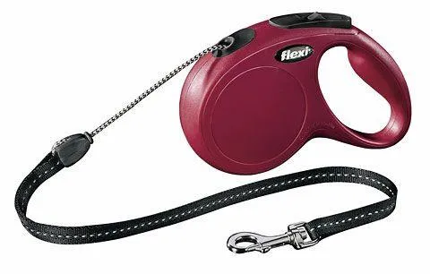 Koppel Flexi New Classic Cord Röd M 5 m