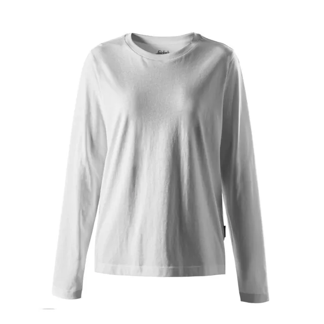 T-SHIRT KLASSISK LÅNG ÄRM DAM VIT STL S | Beijerbygg Byggmaterial