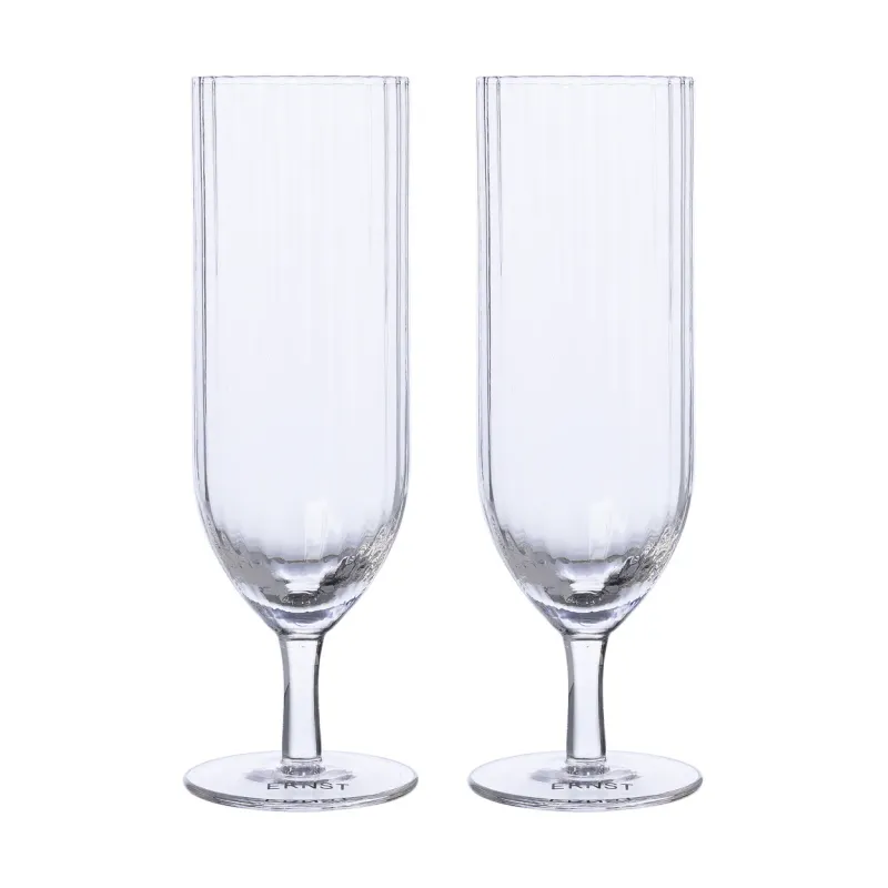 ERNST Ernst champagneglas räfflad 2-pack Klar