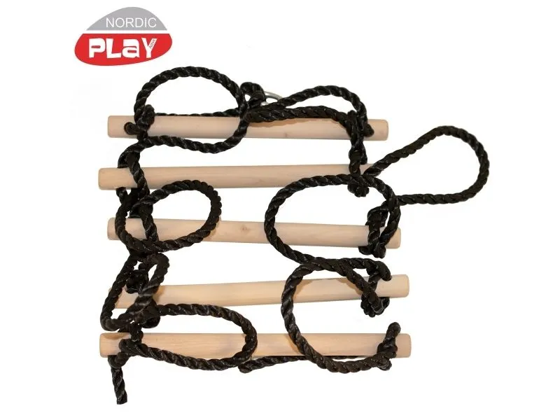 Repstge 5 steg med svart rep NORDIC PLAY (805-461)