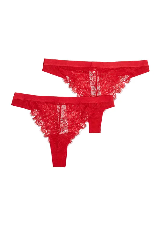 2-pack Henriette Lace Thong (#9967)