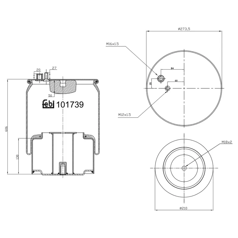 Luftbälg FEBI BILSTEIN 101739