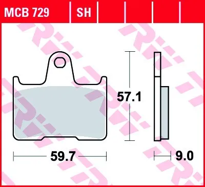 Bromsbelägg TRW MCB729SH