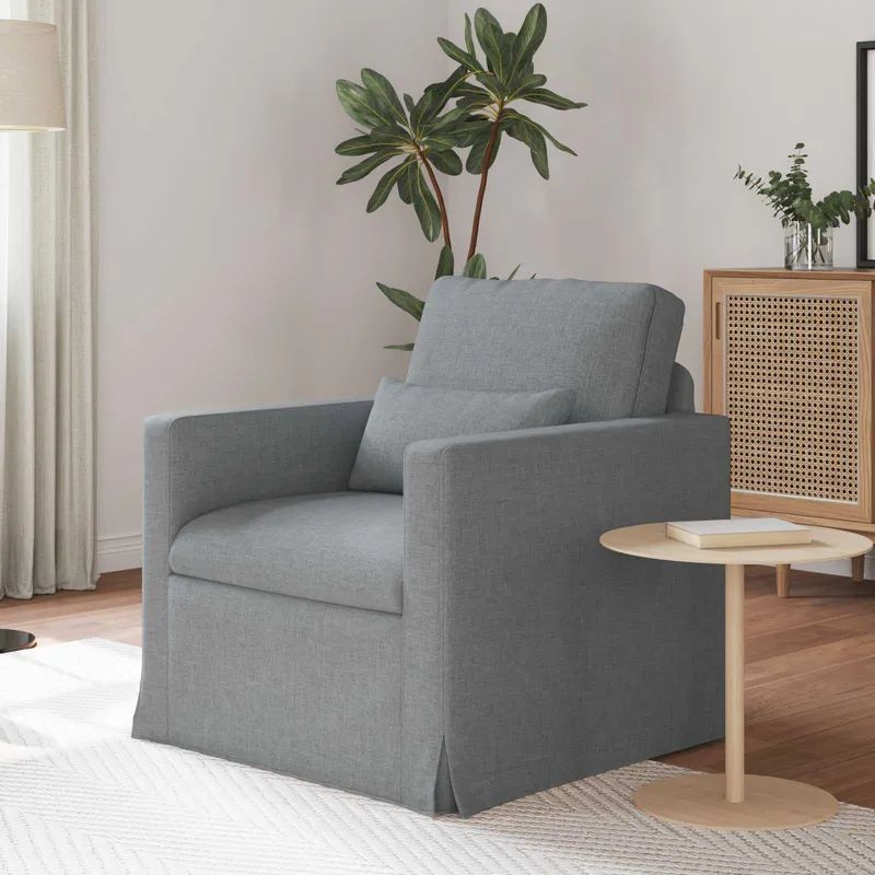 vidaXL Soffa Ljusgrå 78 x 77 x 80 cm tyg