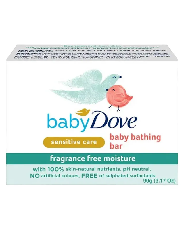 Dove Baby Bath Bar Fragrance Free Moisture 90 g