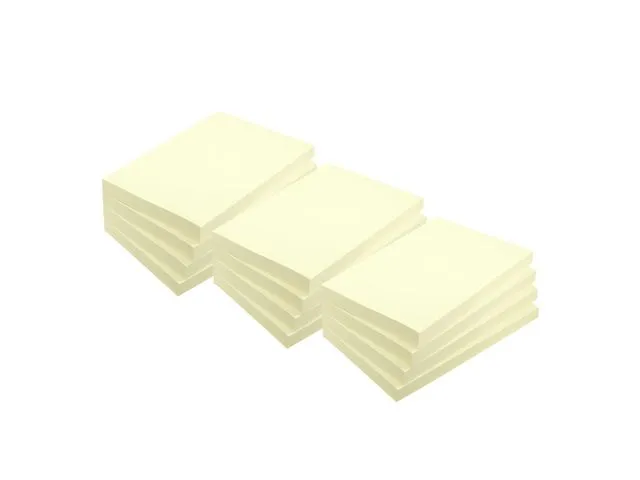 Notes LYRECO recycled 50x40mm gul 12/fp