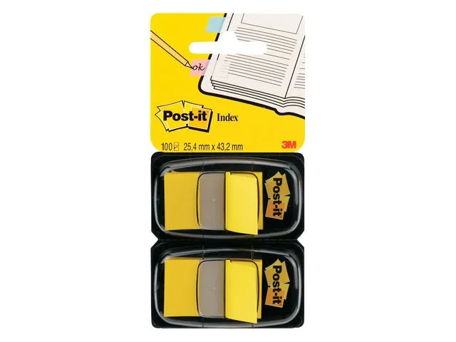 Index POST-IT 25,4×43,2mm gul 100/fp