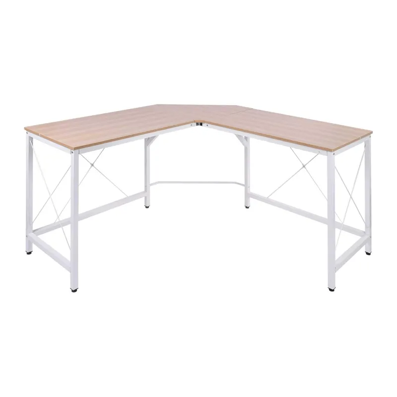 Hörnskrivbord MDF Natur 150x150x76 cm