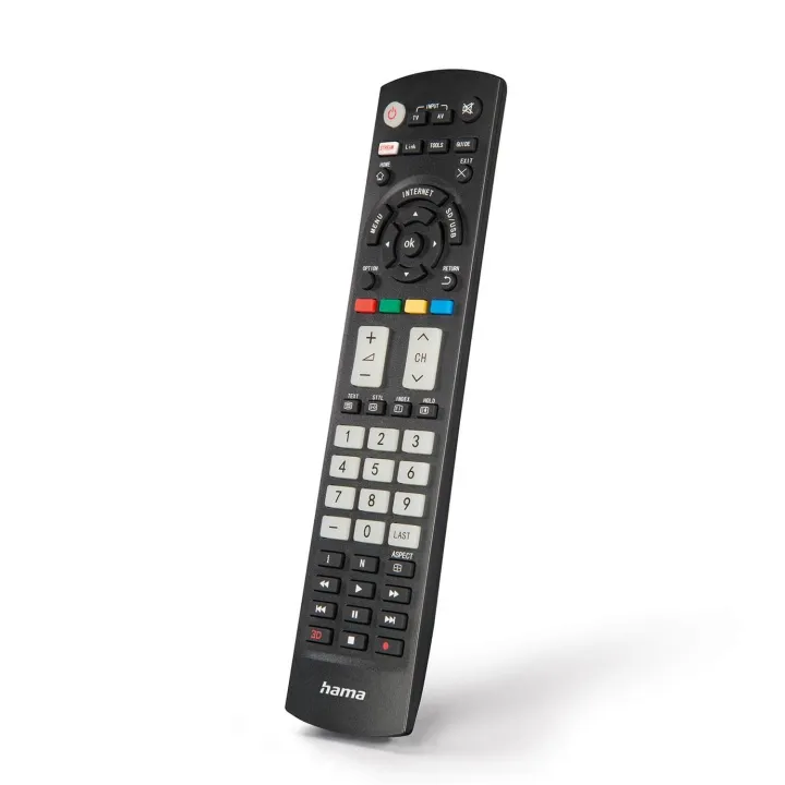 Hama Universal Remote Control for Panasonic TVs IR Learning Function Illuminated Keys