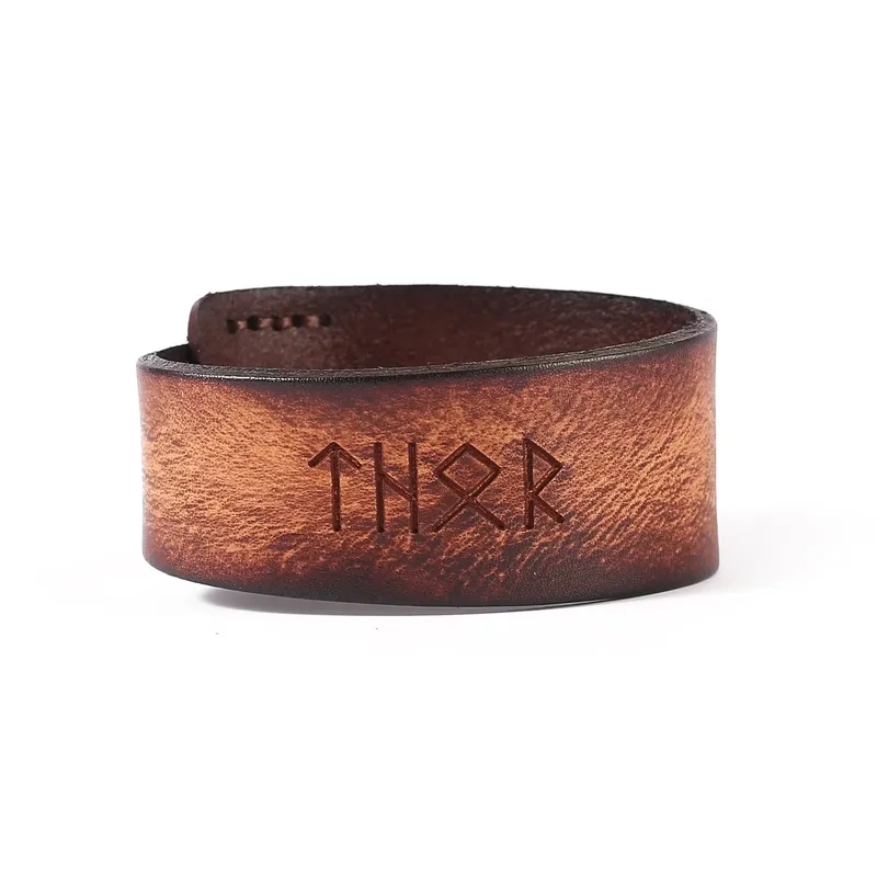 Armband Thor-ᛏᚺᛟᚱ Läder (flera färger)