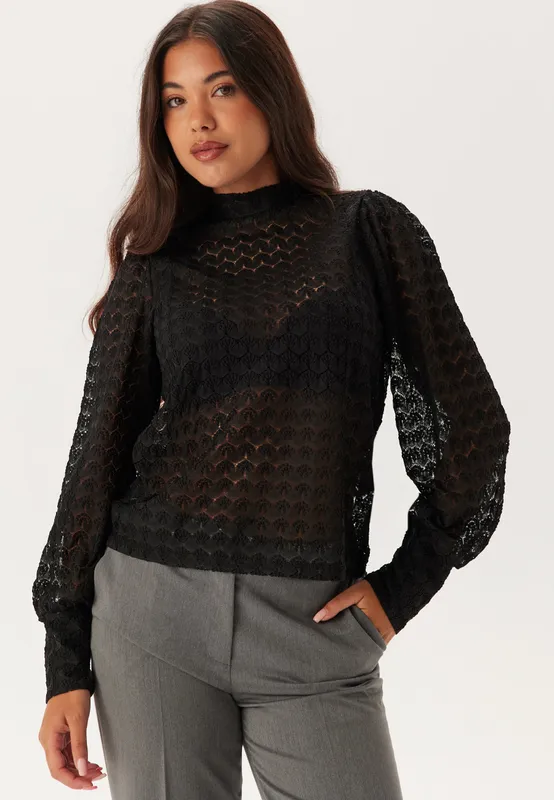 Vmbecca Ls High Neck Lace Top (#7281)