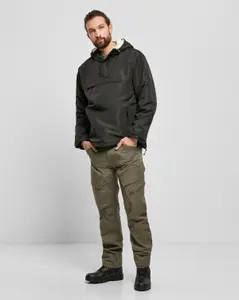 Brandit Windbreaker Anorak - Sherpafoder Svart (#9784)