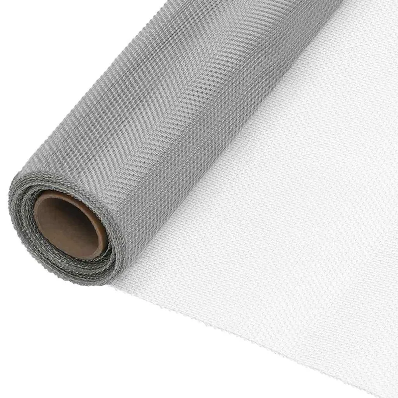 vidaXL Insektsnät rostfritt stål 112×2000 cm silver