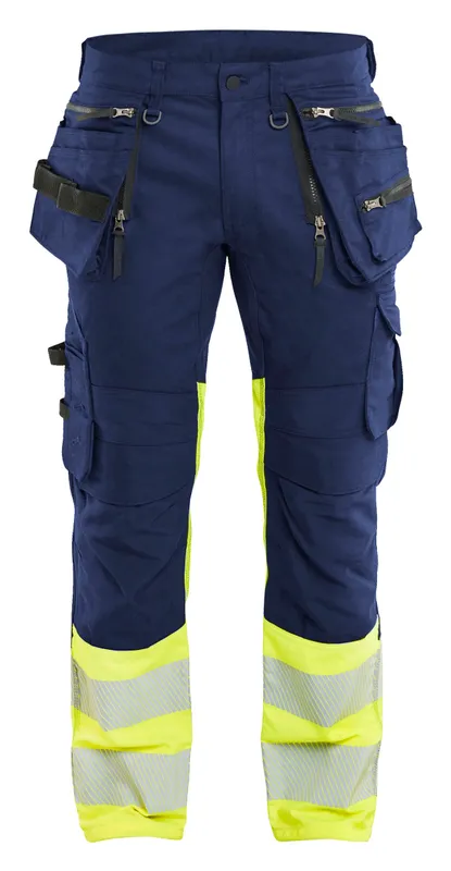 VARSELBYXA STRETCH MARINBLÅ/VARSELGUL C46 | Beijerbygg Byggmaterial