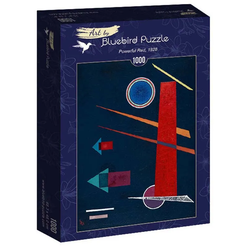 Bluebird Art Pussel – V.Kandinsky: Kraftfull röd 1000 bitar