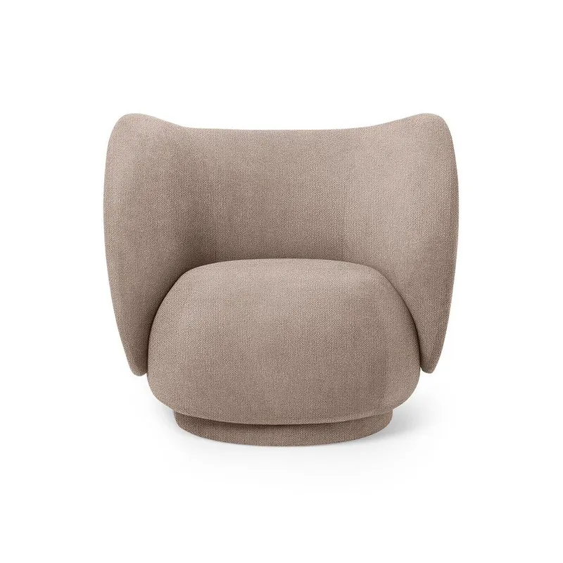 Ferm Living, Rico Lounge Fåtölj Boucle – Sand