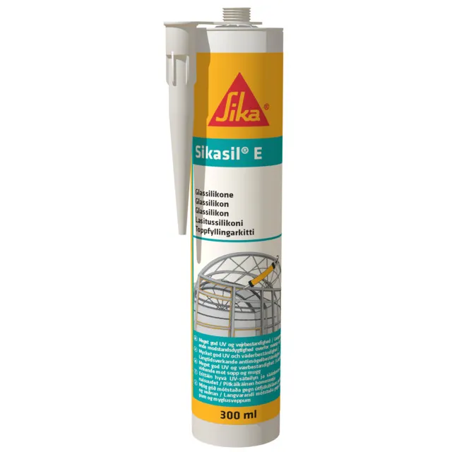 SIKASIL-E VIT 300ML PATRON (12)2000 | Beijerbygg Byggmaterial