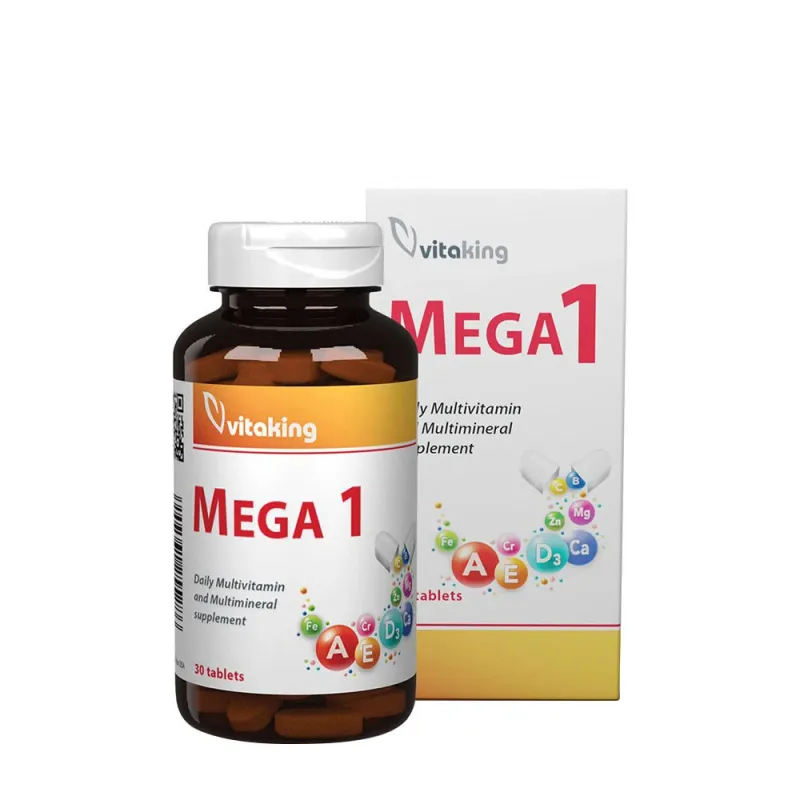 Vitaking – Mega-1 Multivitamin, 30 tabletter