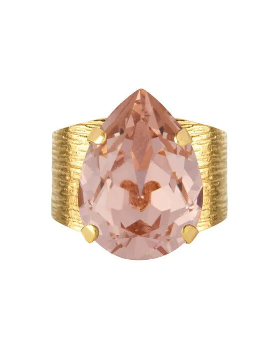 Classic Drop ring vintage rose
