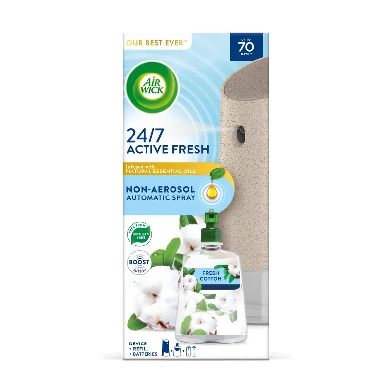 Air Wick Active Fresh Autospray Starterkit Fresh Cotton 228 ml
