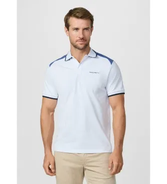 Hackett London för män. HM5600123 HS Colour Block polotröja vit (XXL), Casual, Bomull, Kort ärm