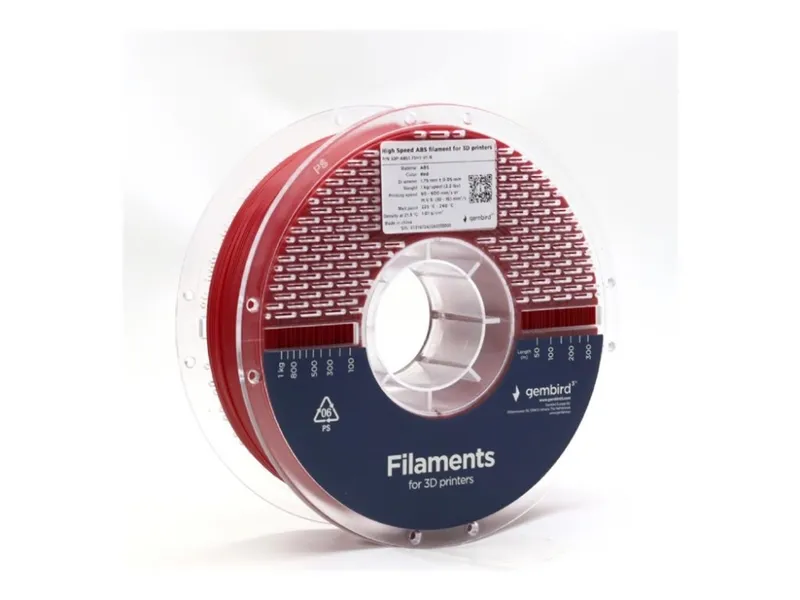 Gembird – Akrylnitril-butadien-styren (ABS) – röd – 1 kg – 400 m – röd – ABS-filament (3D)