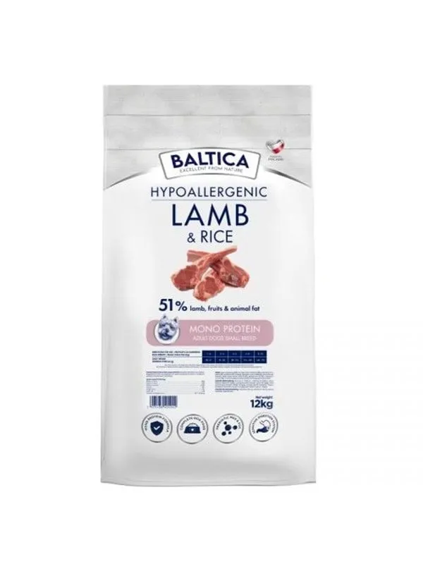 BALTICA Nutraceutic Hypoallergenic S Lamm med ris - torrfoder för hund - 12kg