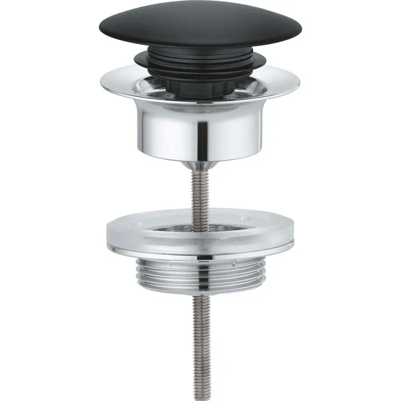 Grohe Push-up bottom valve, Velvet Black